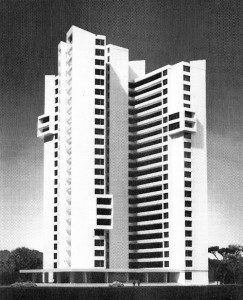 high rise block